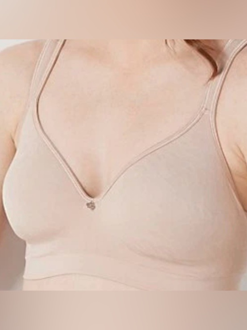 Breezies NEW Soft Wireless Bralette in Nude Blush 44DD